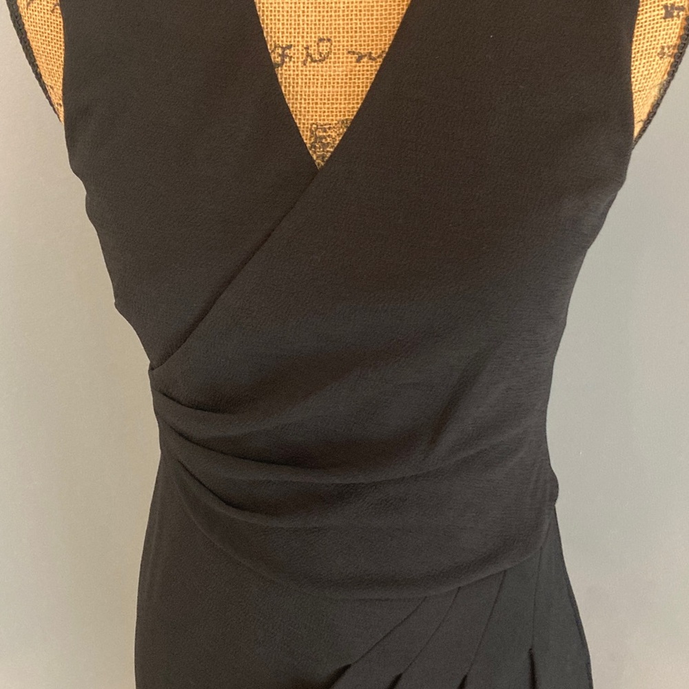 White House Black Market NWT Black Midi Dress Women Size 4 - Picture 2 of 14